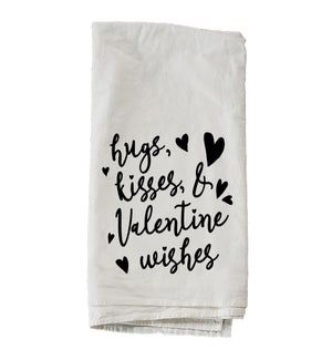 Hugs Kisses And Valentine's Wishes Towel
